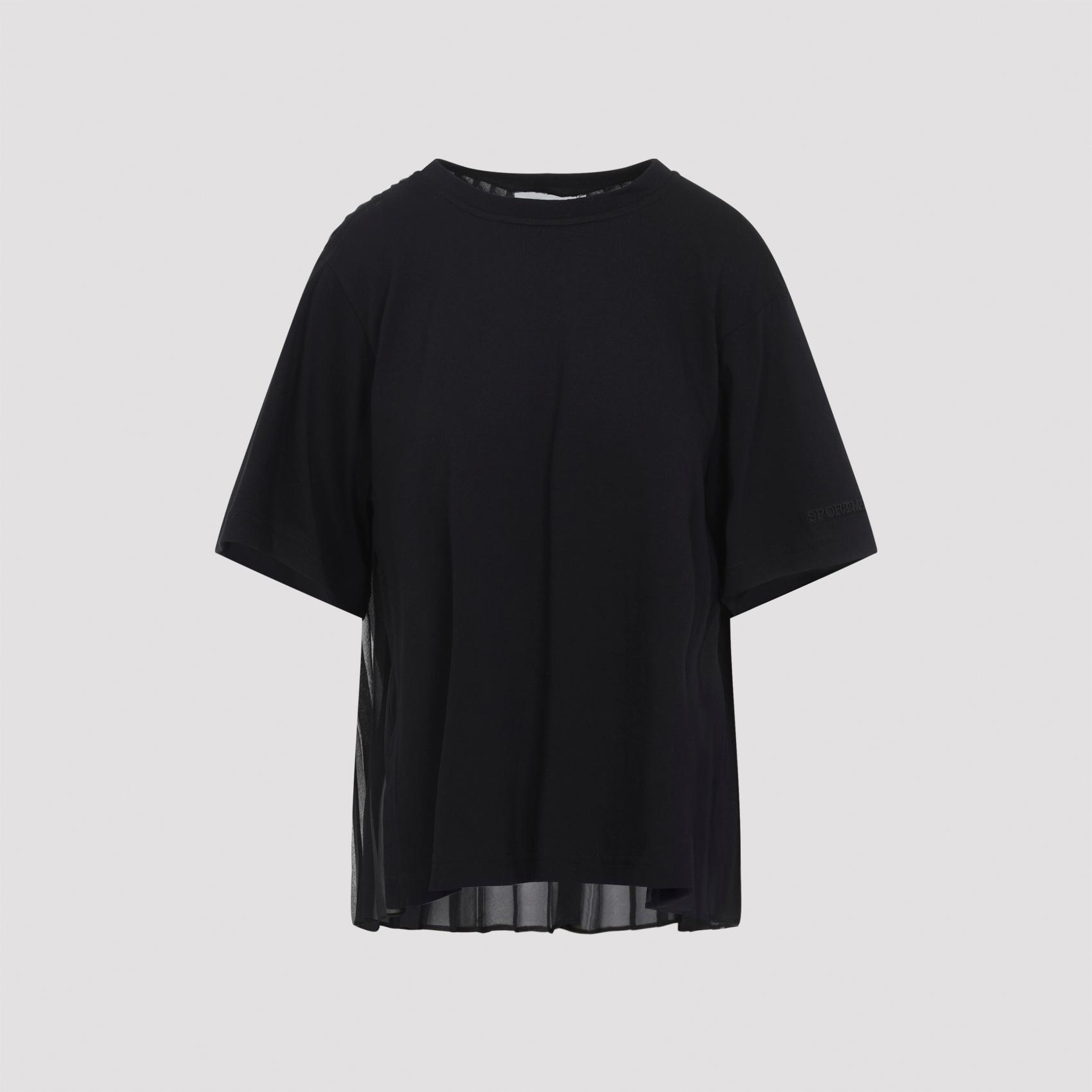 sportmax spiga t-shirt black cotton tshirt - women
