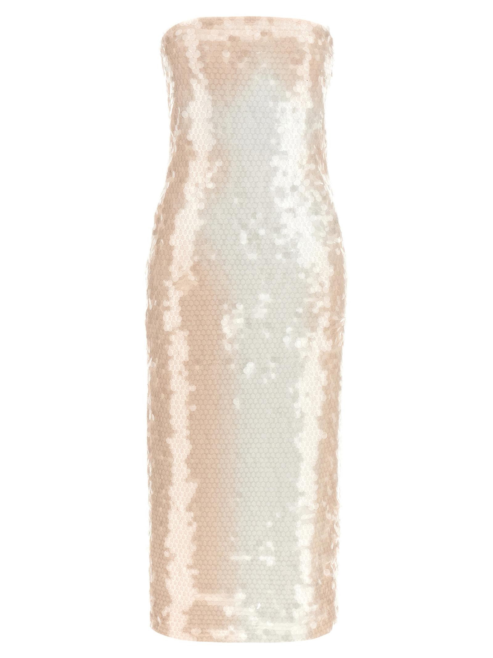 sportmax stemma dress pink polyamide - women
