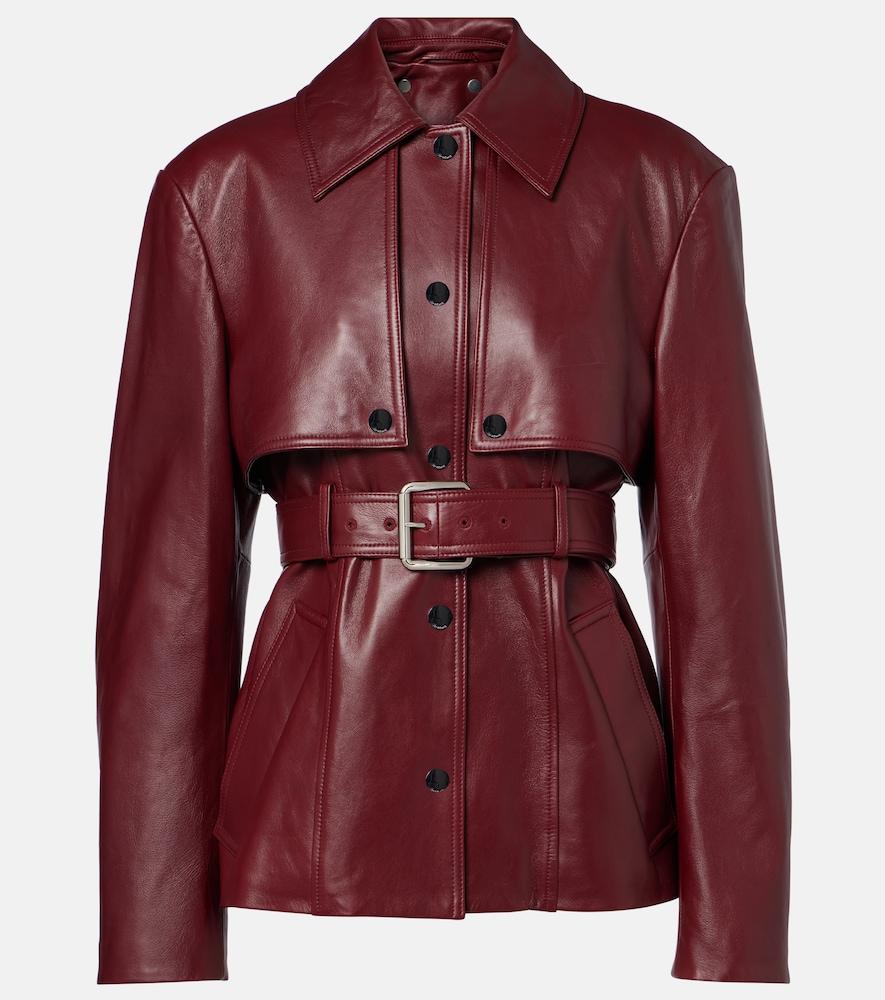 sportmax stenzone convertible leather jacket