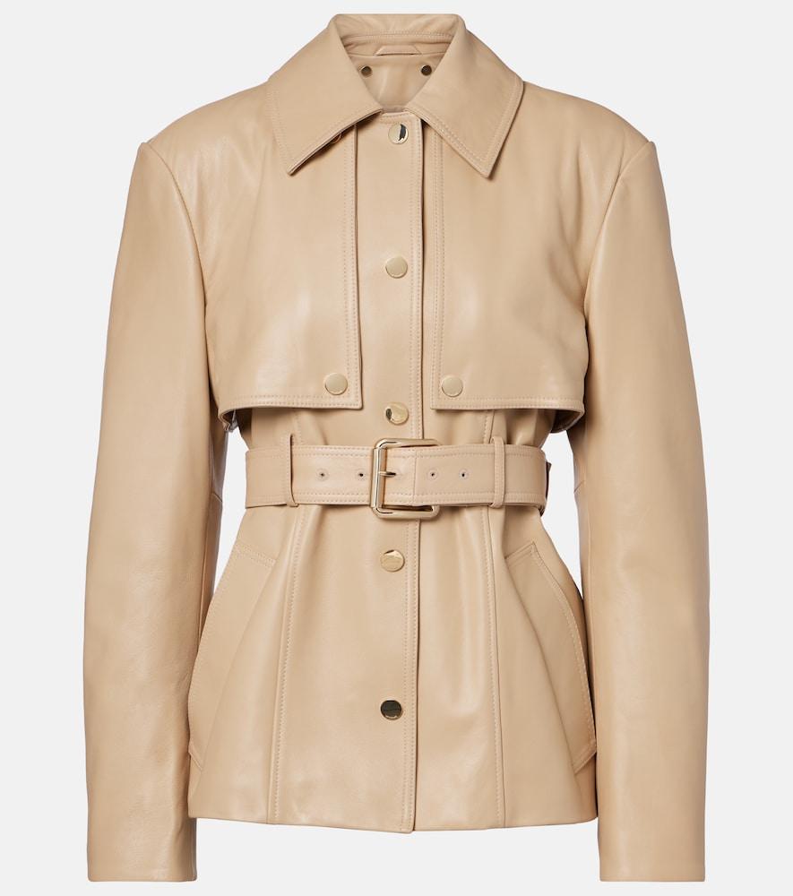 sportmax stenzone convertible leather jacket