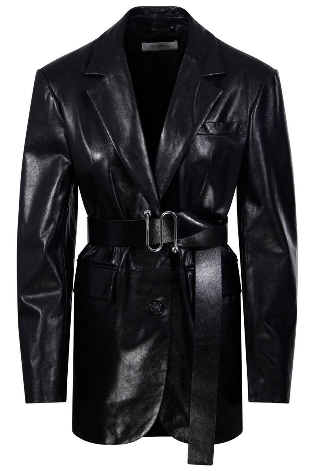 sportmax teoria button-up belted jacket