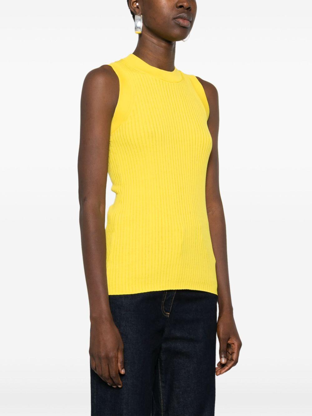 sportmax top yellow cotton - women