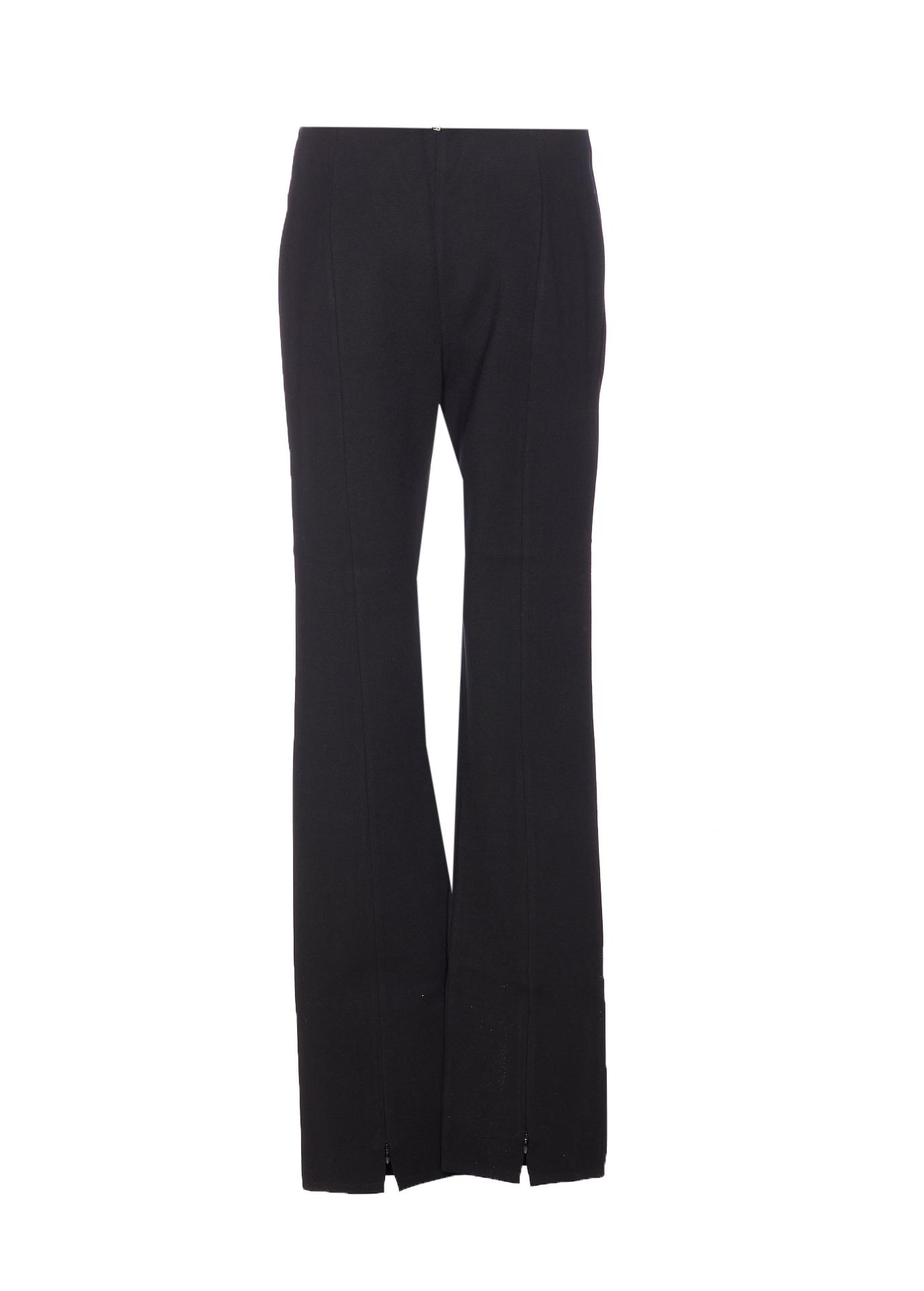 sportmax trousers black viscose - women