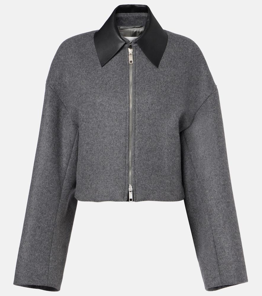 sportmax vacuo cropped virgin wool jacket