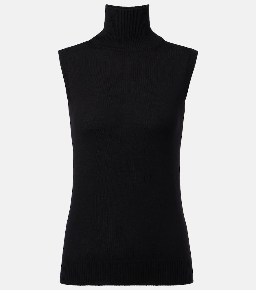 sportmax vertigo knitted virgin wool top