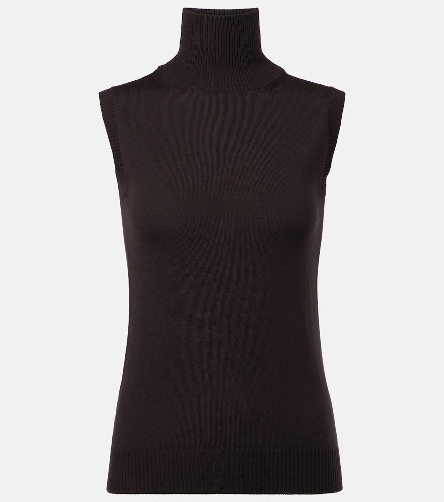 sportmax vertigo knitted virgin wool top