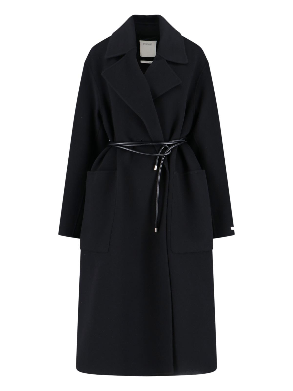 sportmax virgin wool dressing gown coat