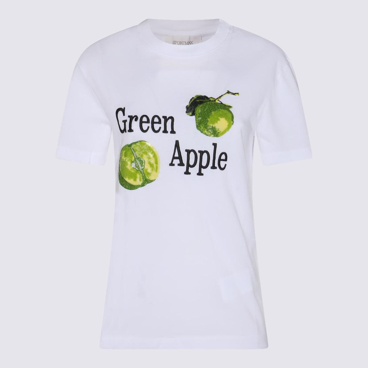 sportmax white cotton renata t-shirt