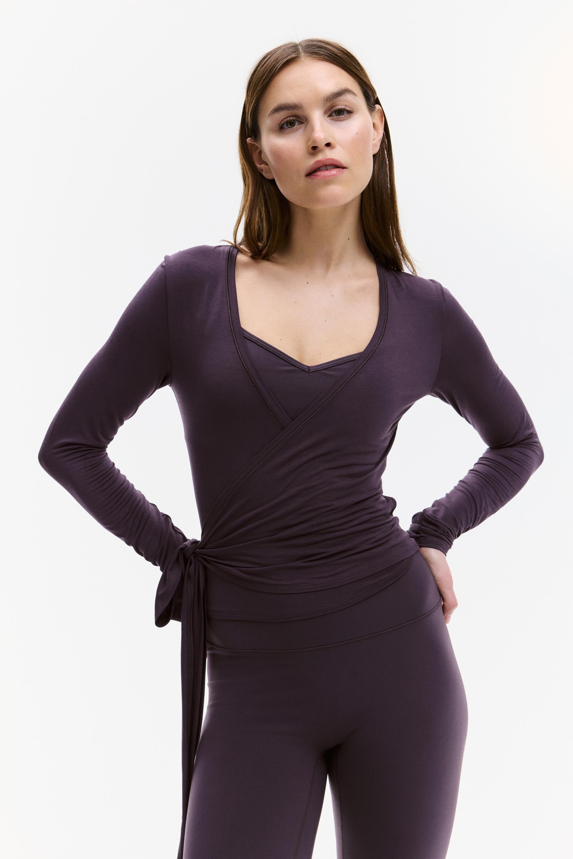 sports wrap top in modal