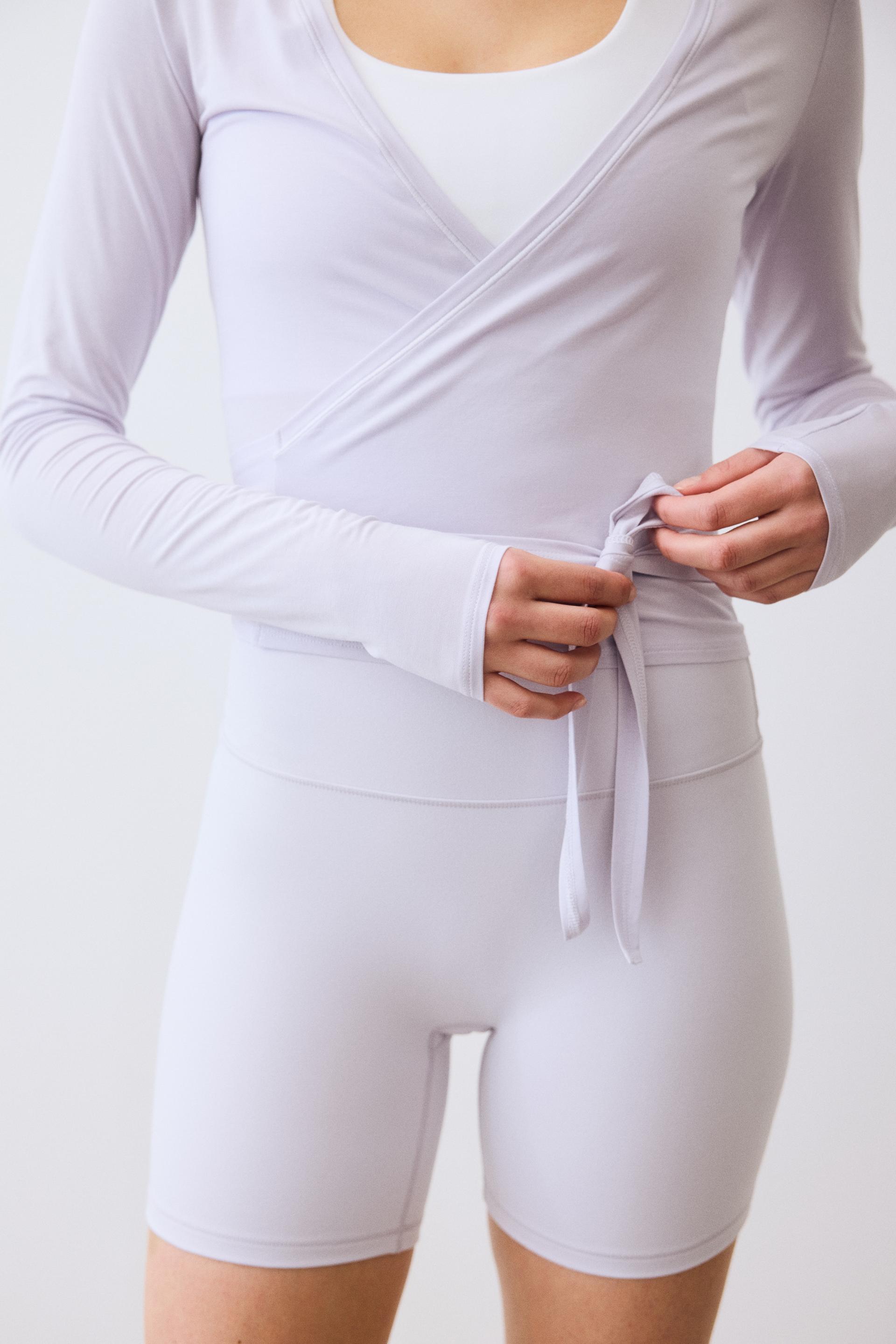sports wrap top in modal