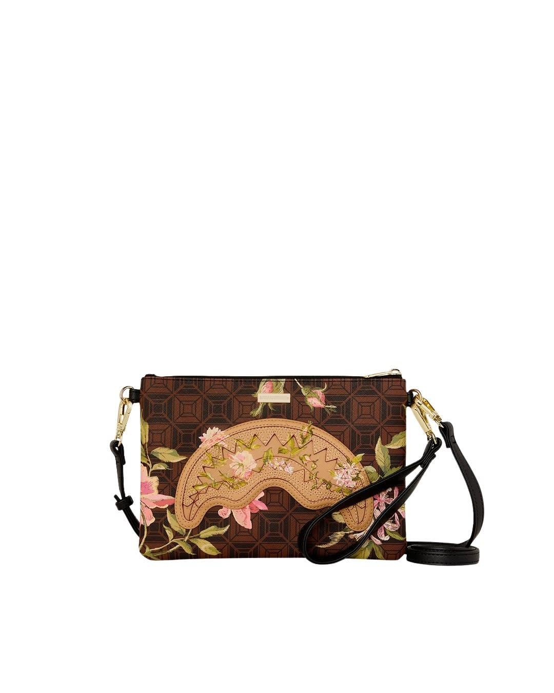 sprayground ai henny floral crossover clutch
