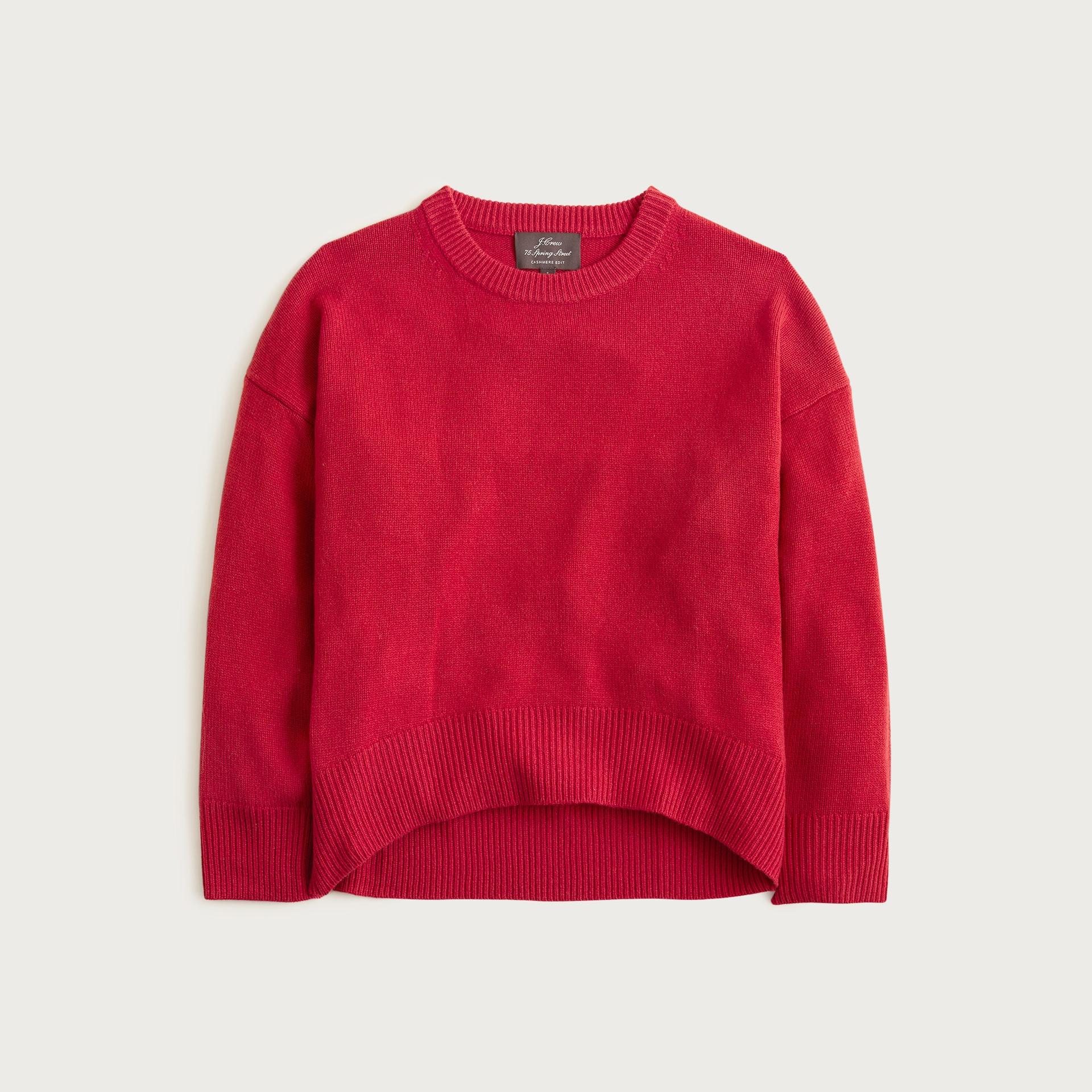 spring street cashmere luxe-weight crewneck sweater