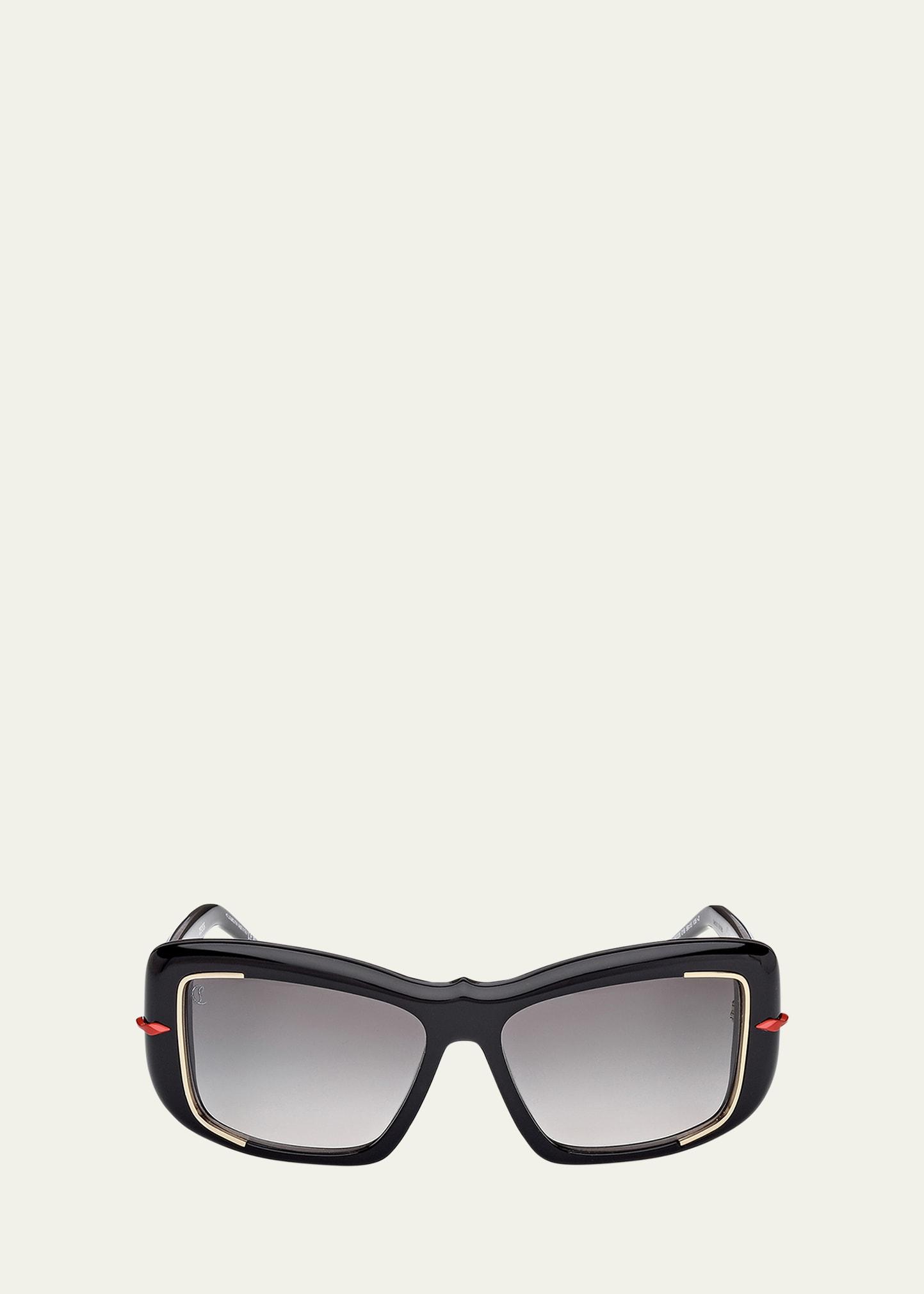 square acetate sunglasses