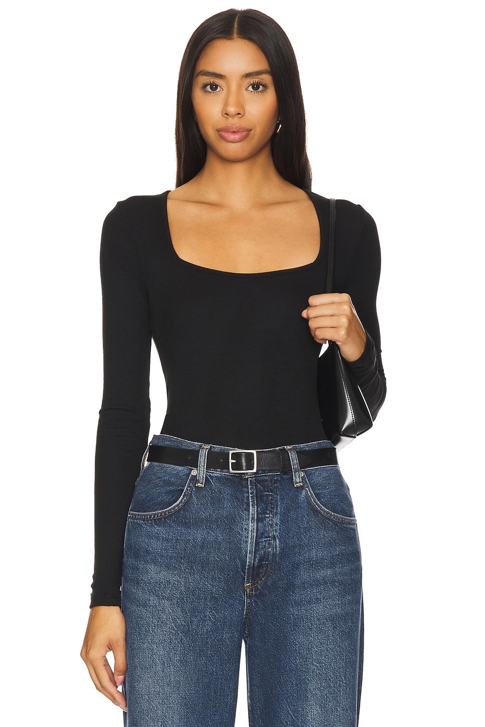 square neck long sleeve tee
