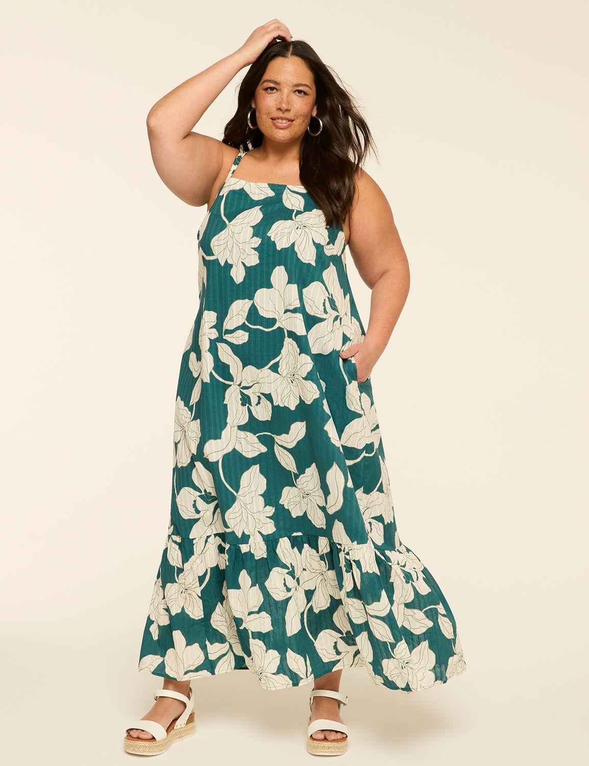 square-neck maxi dress