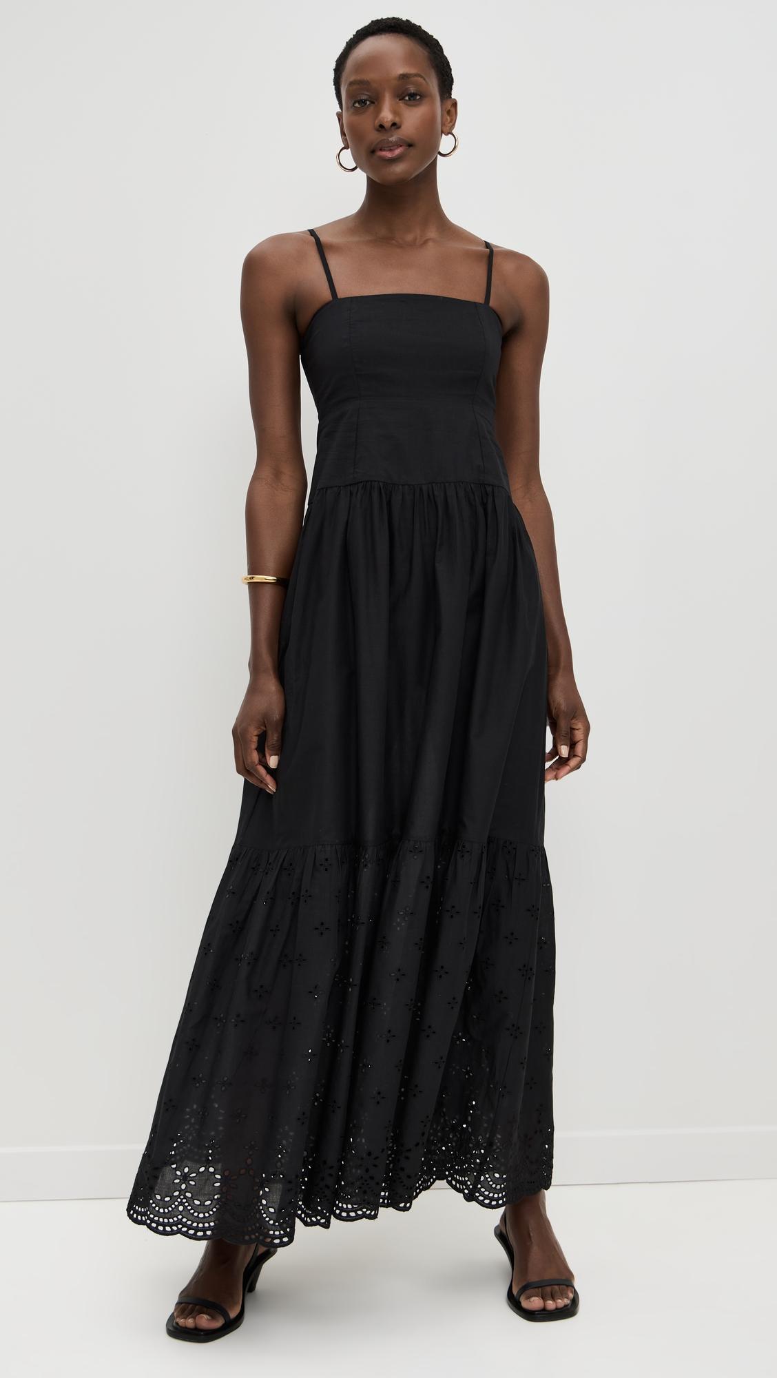 square neck maxi dress