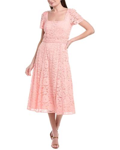 square neck puff sleeve midi