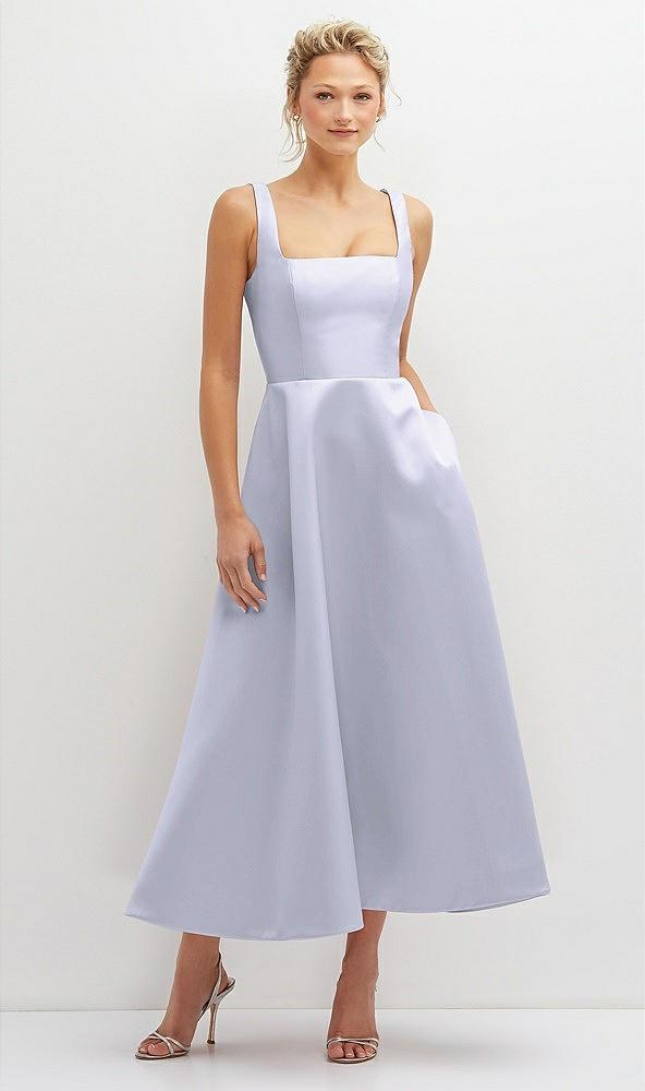 Square Neck Satin Midi