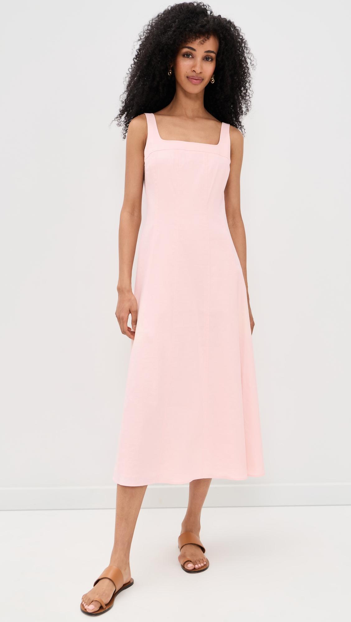 square neck seamed dress