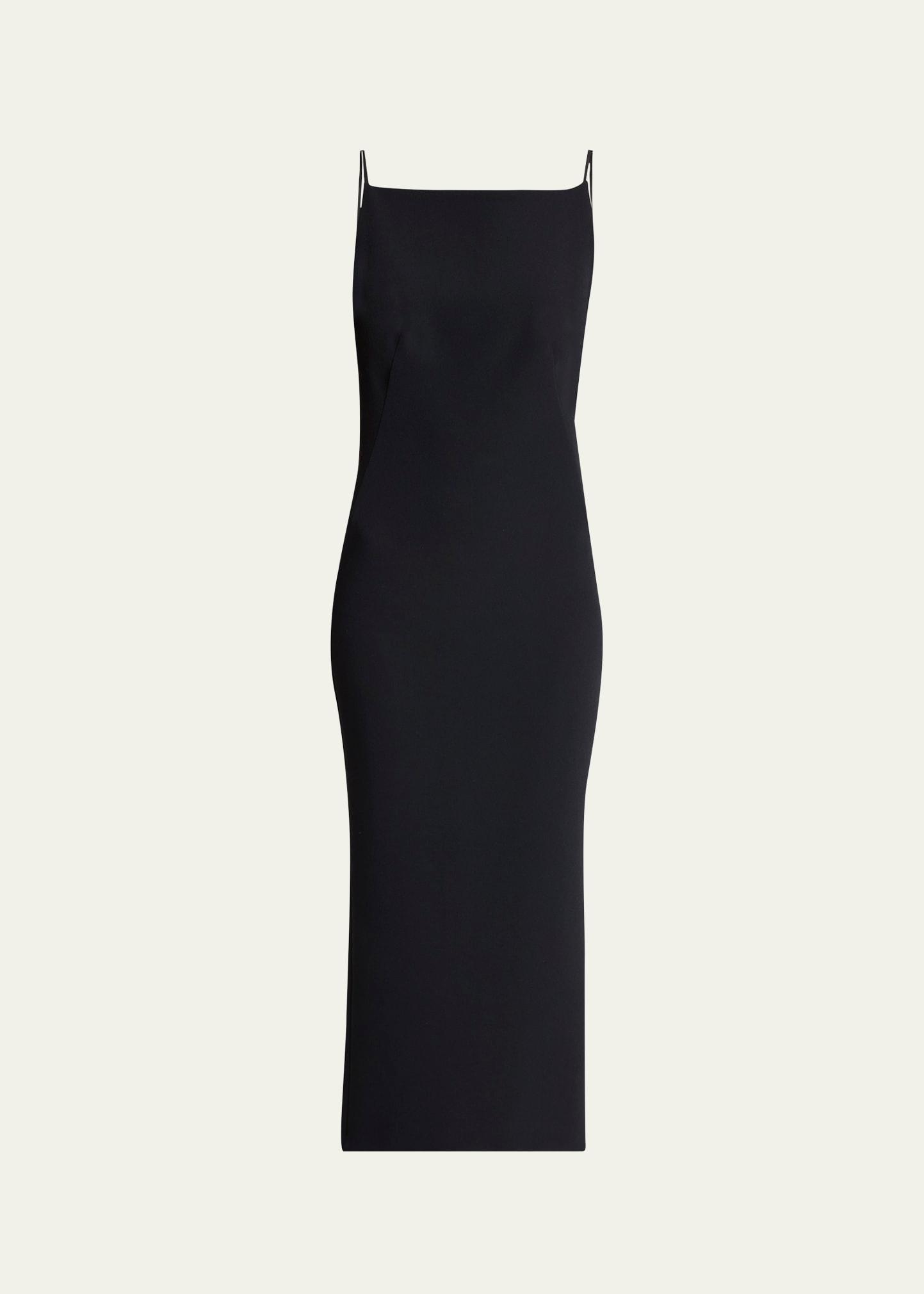 square-neck sleeveless midi dress