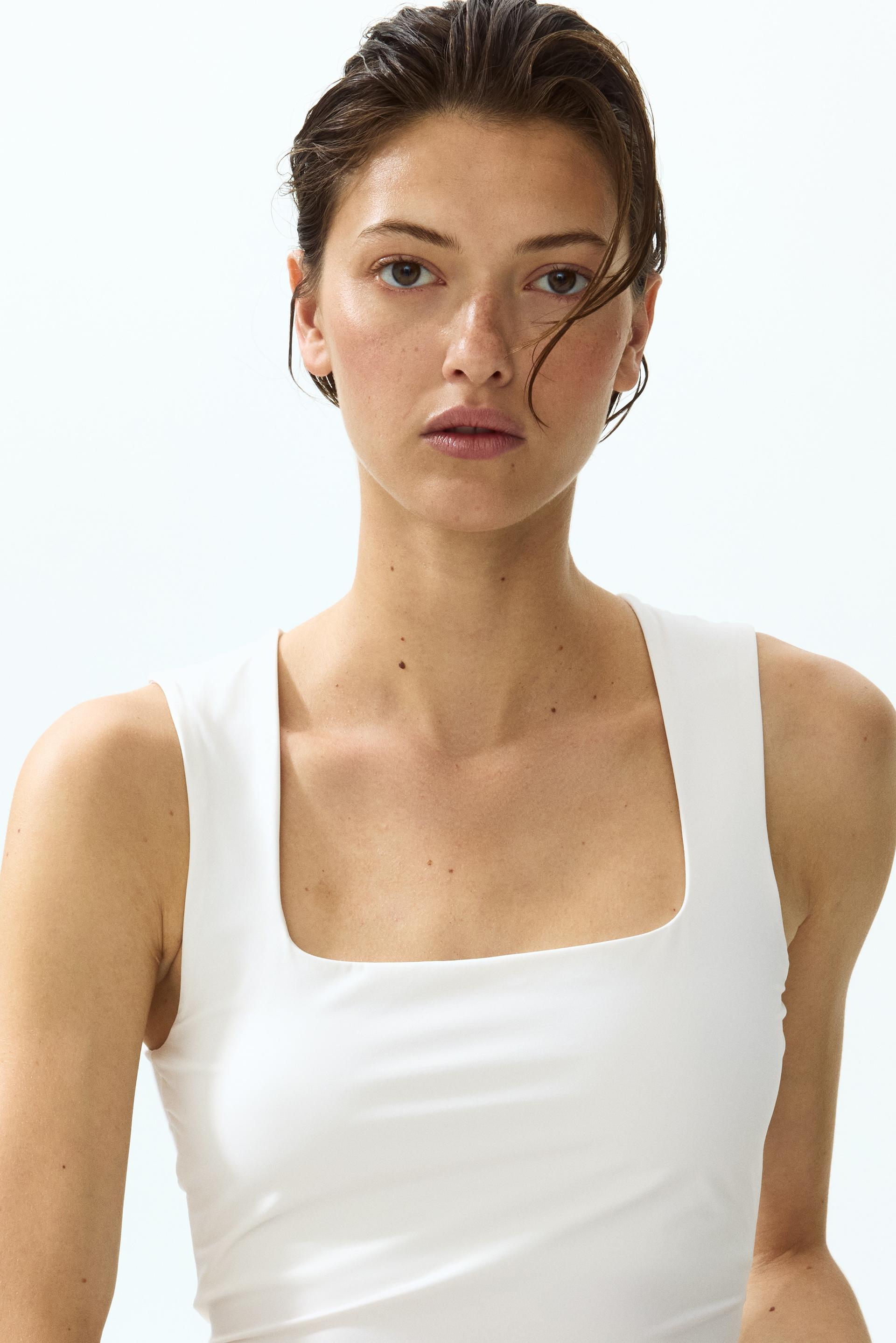 square-neck tank top