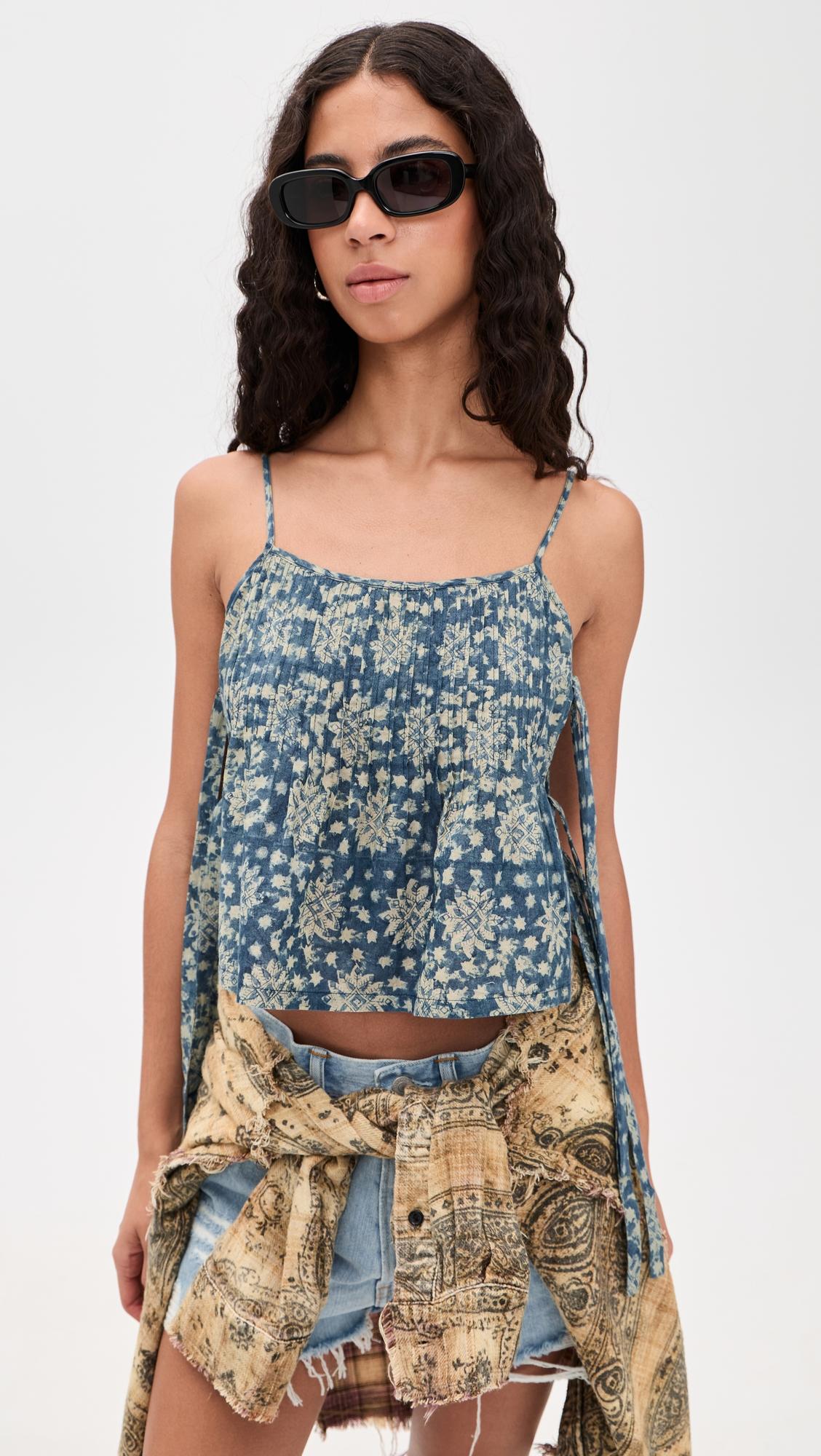 square neck tie cami