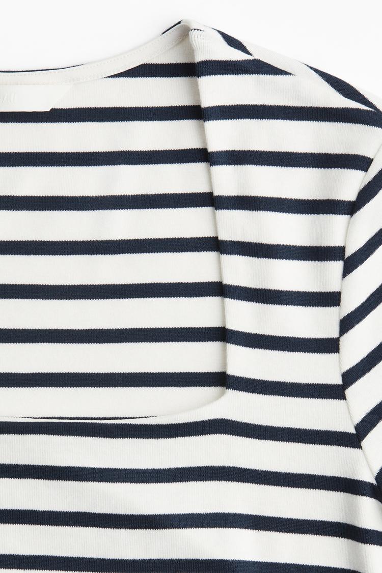square-neck top