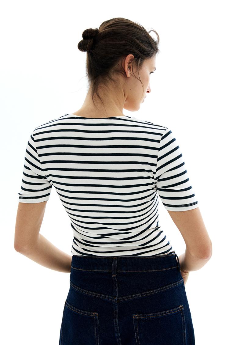 square-neck top