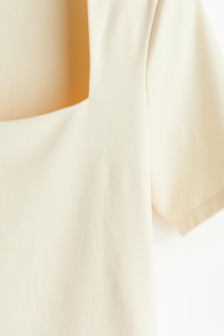 square-neck top