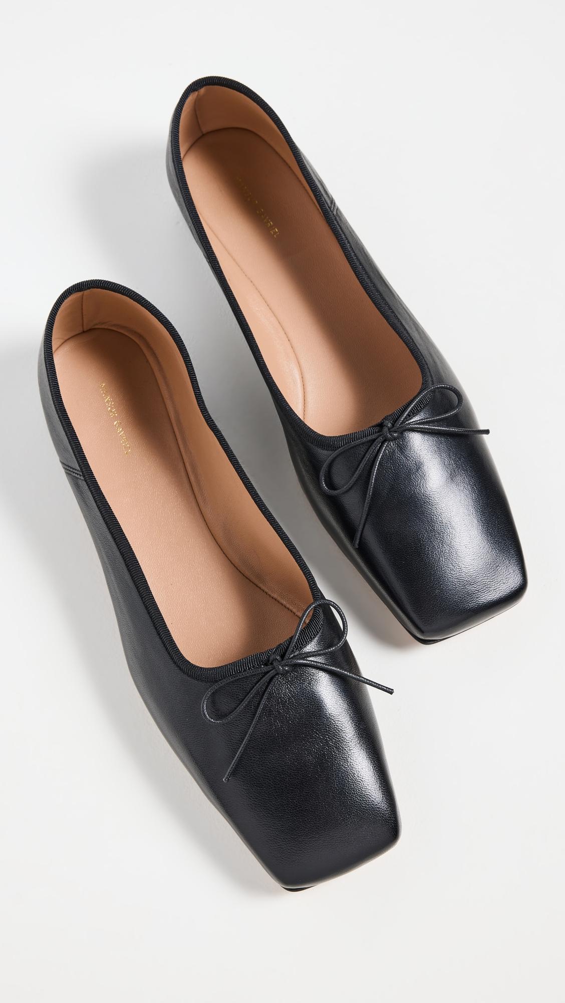 square toe ballerina flats