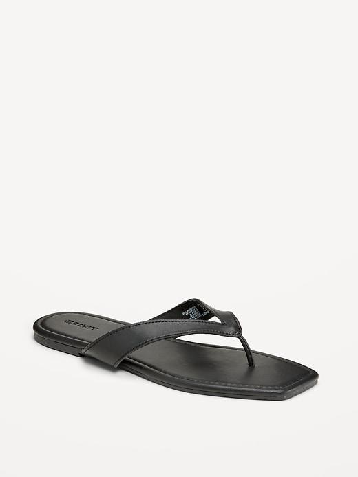 square-toe flip-flops for women