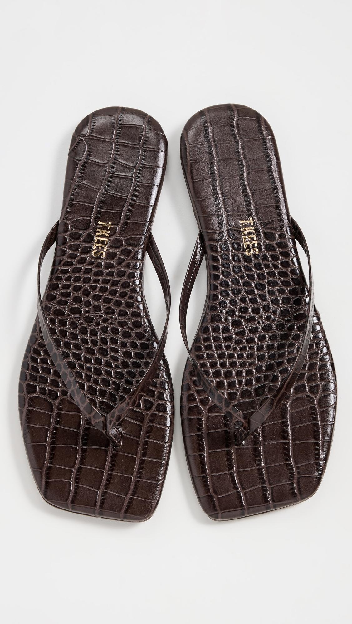 square toe lily flip flops