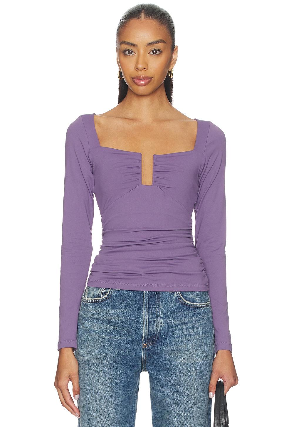 square wire long sleeve top