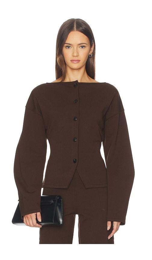 srg carinnthia cardigan in chocolate. - size l (also in xs, s, m, xl)