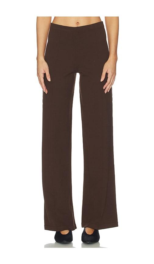 srg carinnthia knit pant in chocolate.