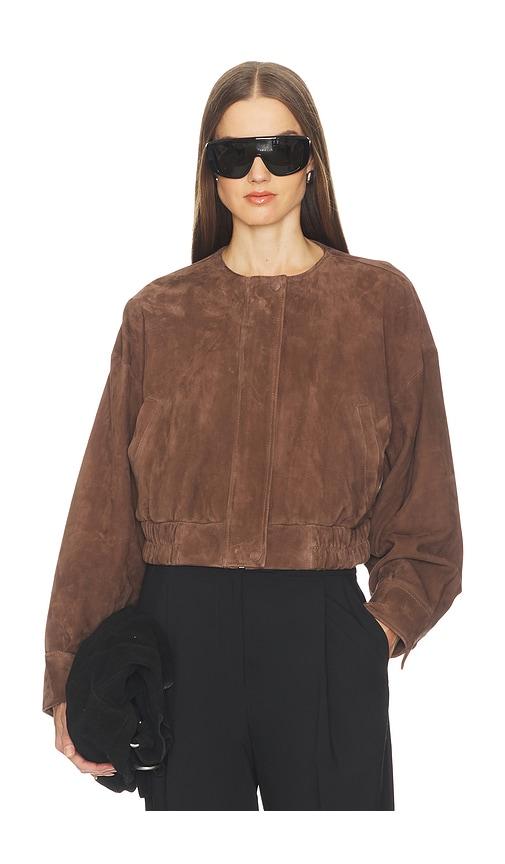 srg danica suede jacket in brown.