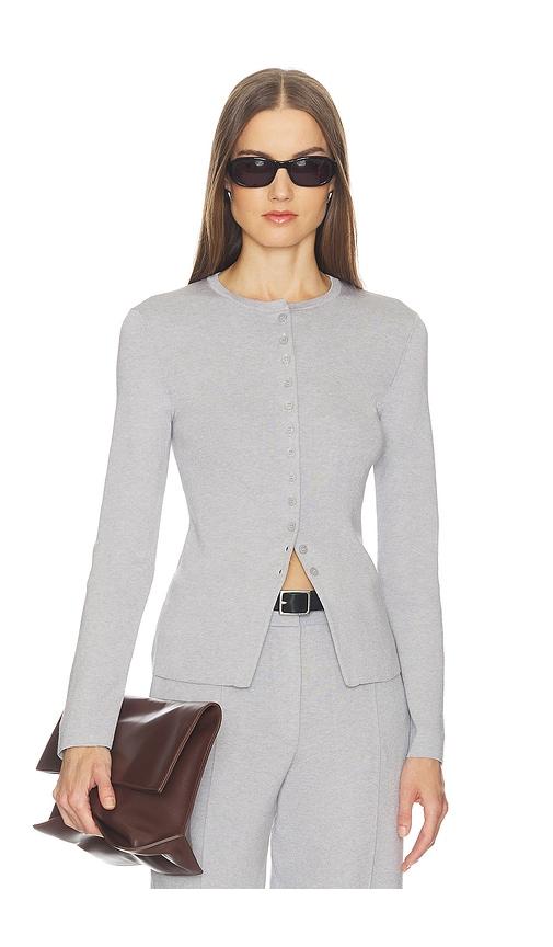 srg demya cardigan in light grey. - size l (also in xs, s, m, xl)