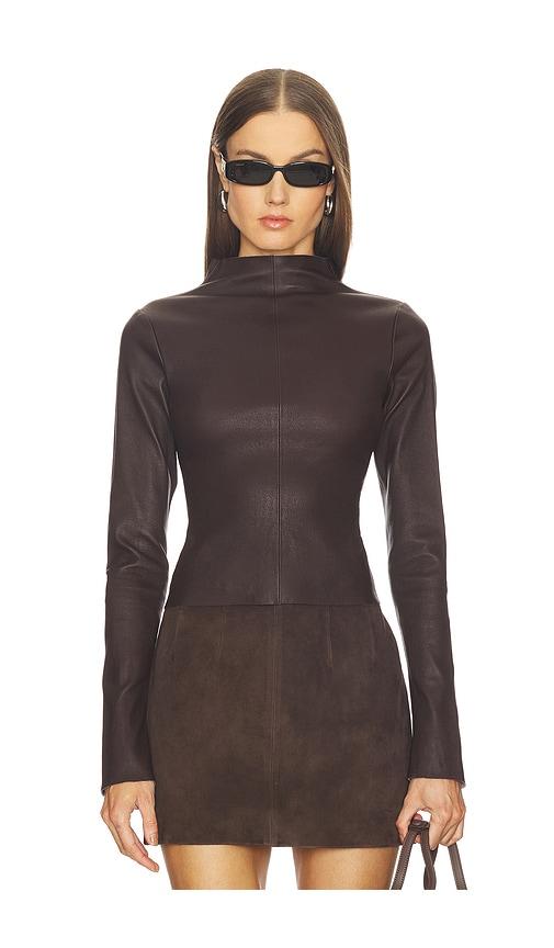 srg ethan top in chocolate.