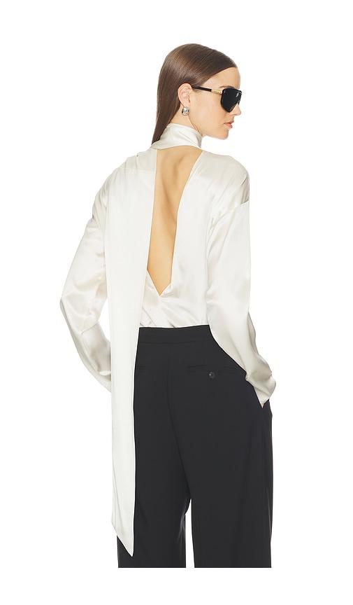 srg galia silk top in ivory.