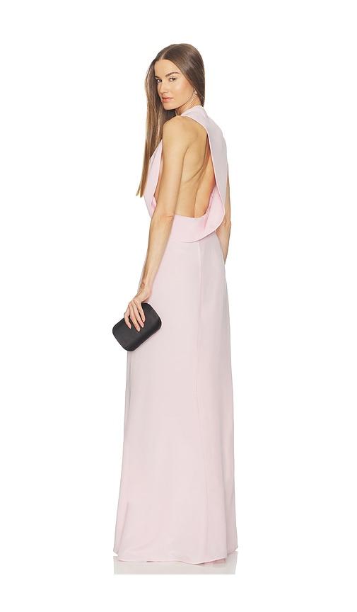 srg karina silk gown in blush.