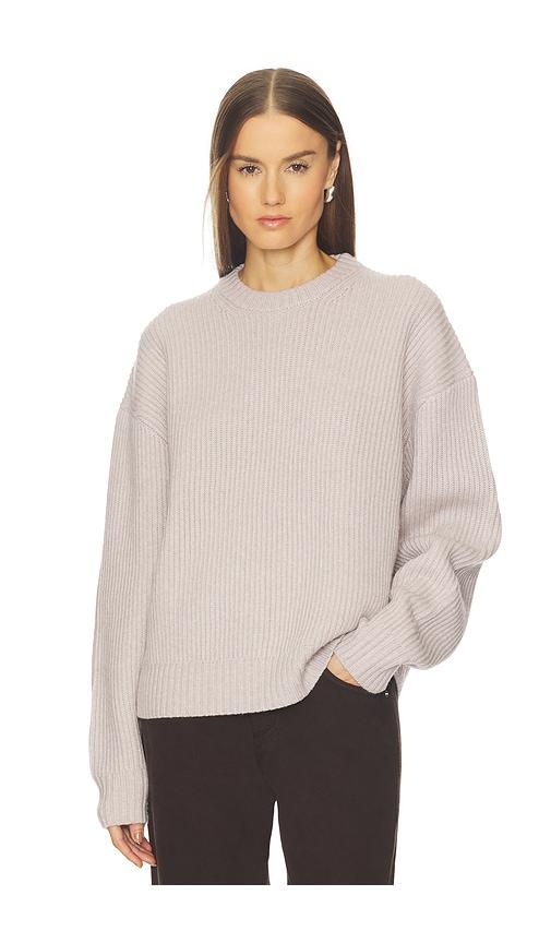 srg madisyn classic knit crewneck in grey.
