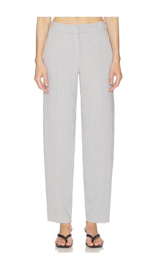 srg marielle knit tapered pant in light grey.