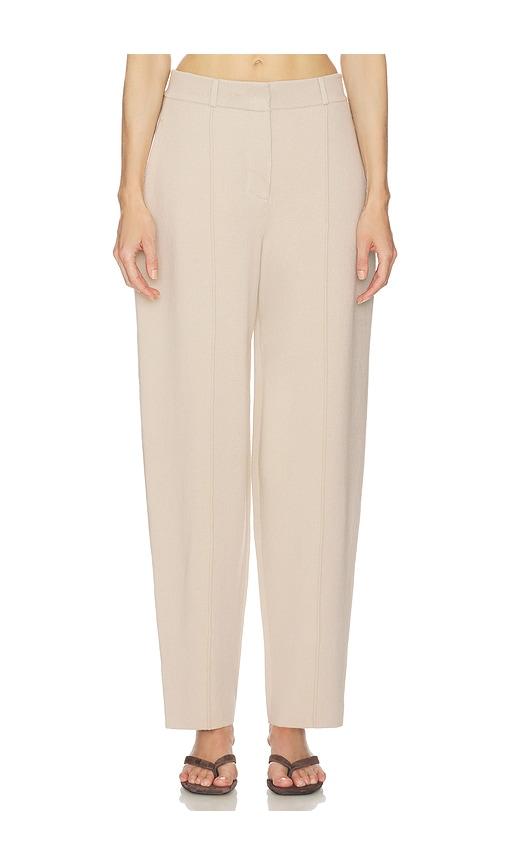srg marielle knit tapered pant in tan.