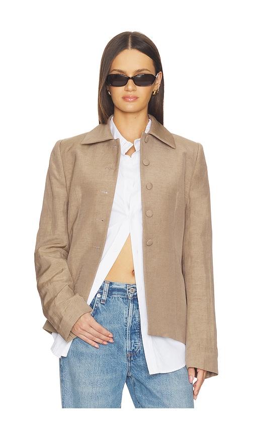 srg mattie blazer in taupe.