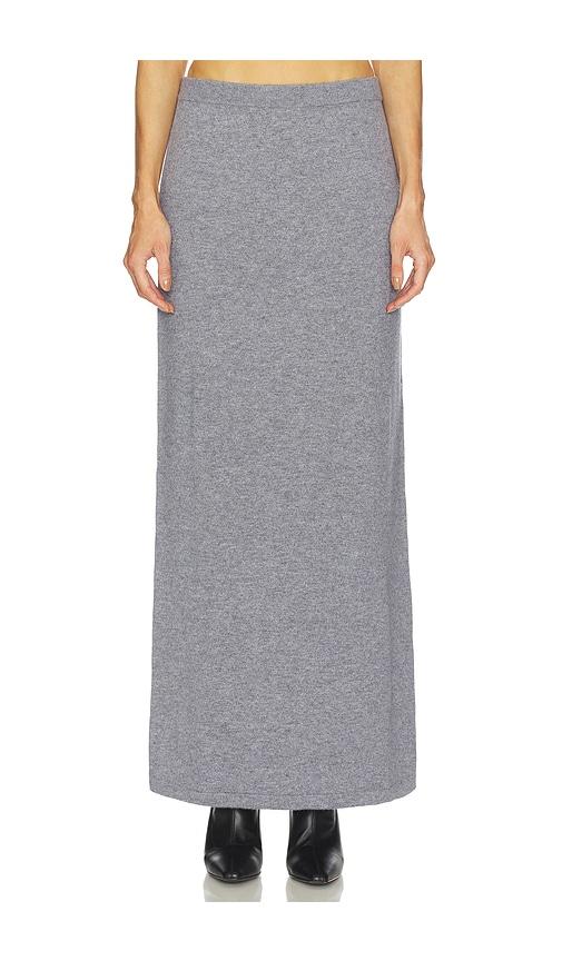 srg mattie knit maxi skirt in grey.