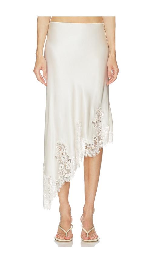 srg romy silk skirt in ivory.