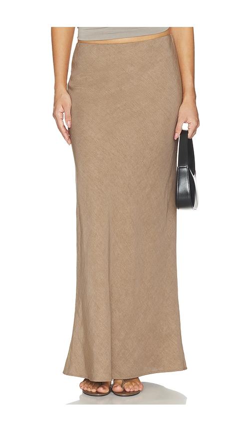srg rosie skirt in taupe.