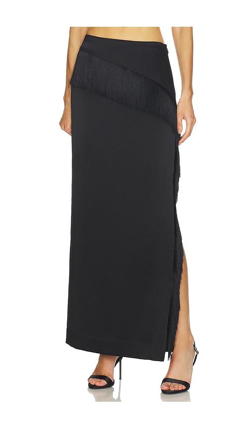srg sandra silk skirt in black.