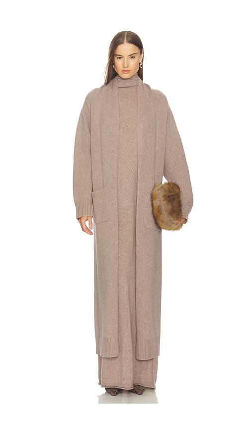 srg sen knit duster in beige.