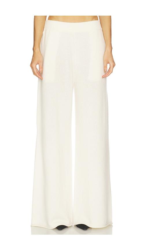 srg sukki cashmere knit pant in cream.